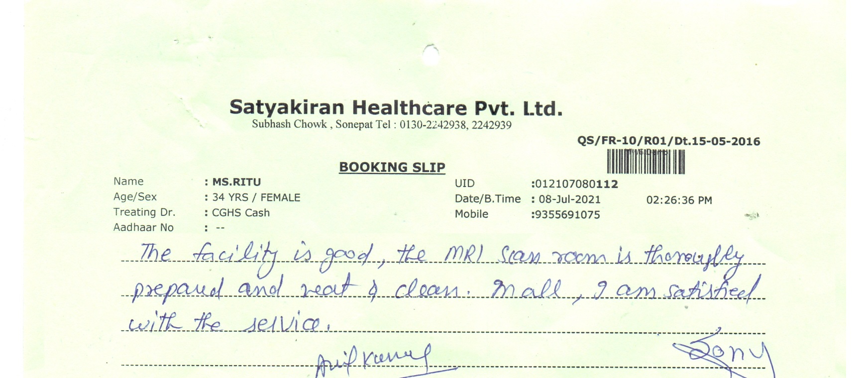 MRI Centre In Sonipat And Delhi