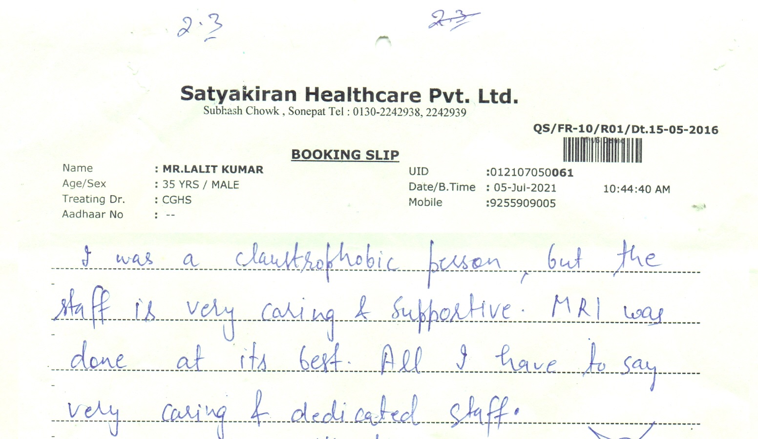 MRI Centre In Sonipat And Delhi